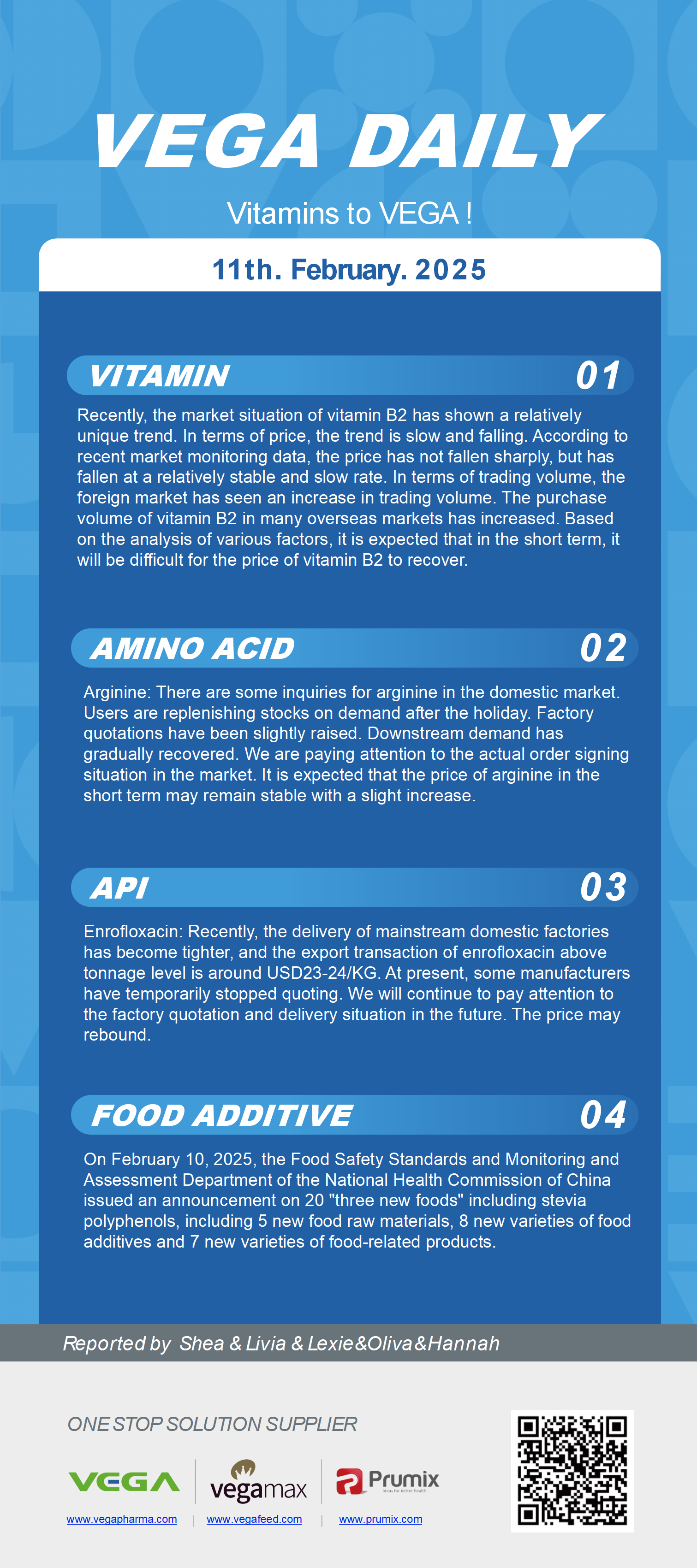 Vega Daily Dated on Feb 11th 2025 Vitamin Amino Acid APl Food Additives.png